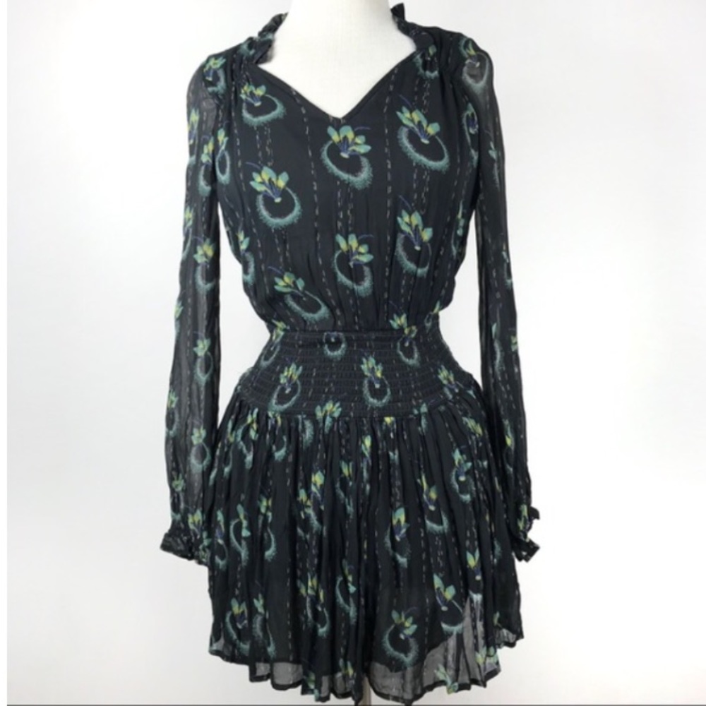 Free People Peacock Print peasant dress